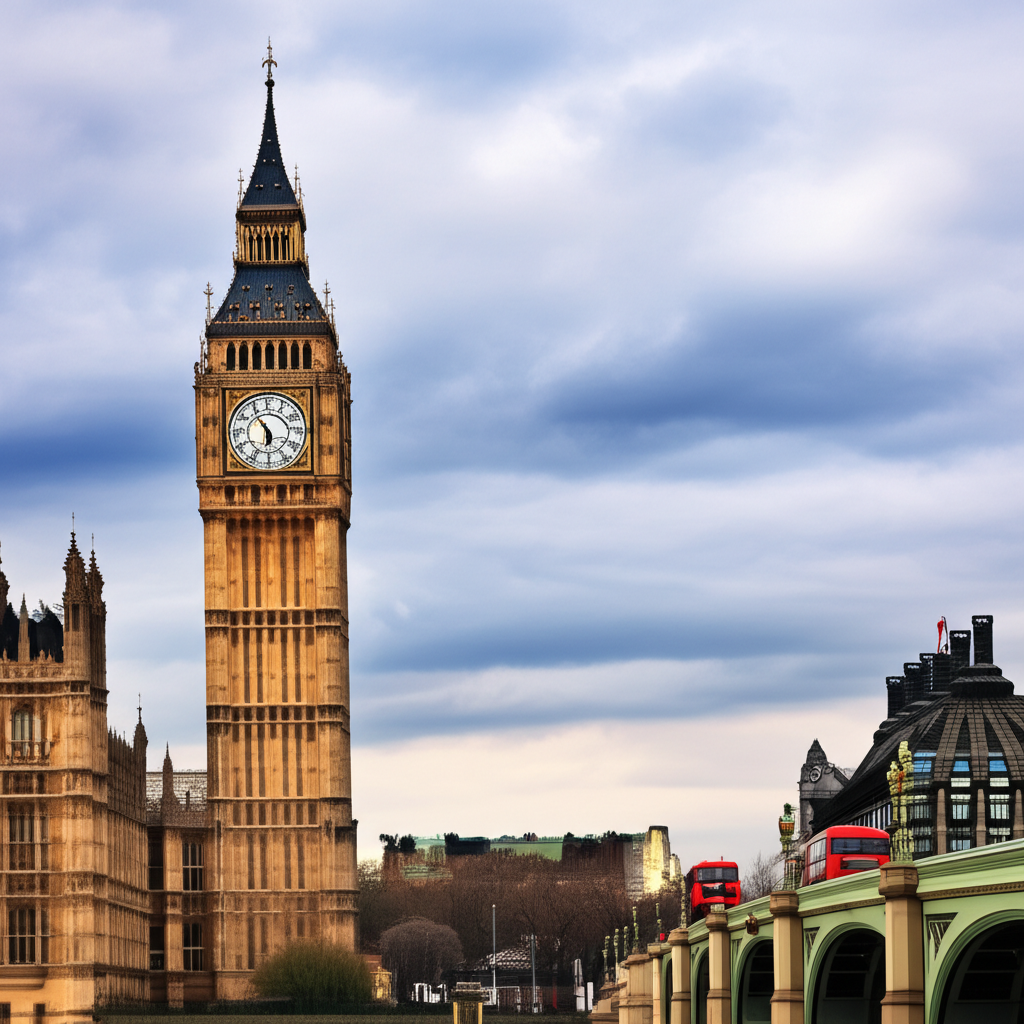London Big Ben and Thames